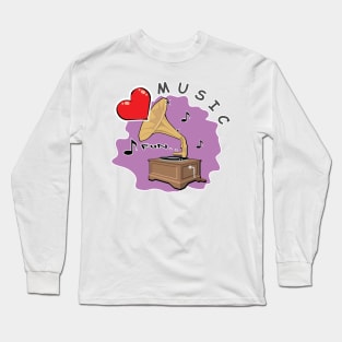 I Love Music Long Sleeve T-Shirt